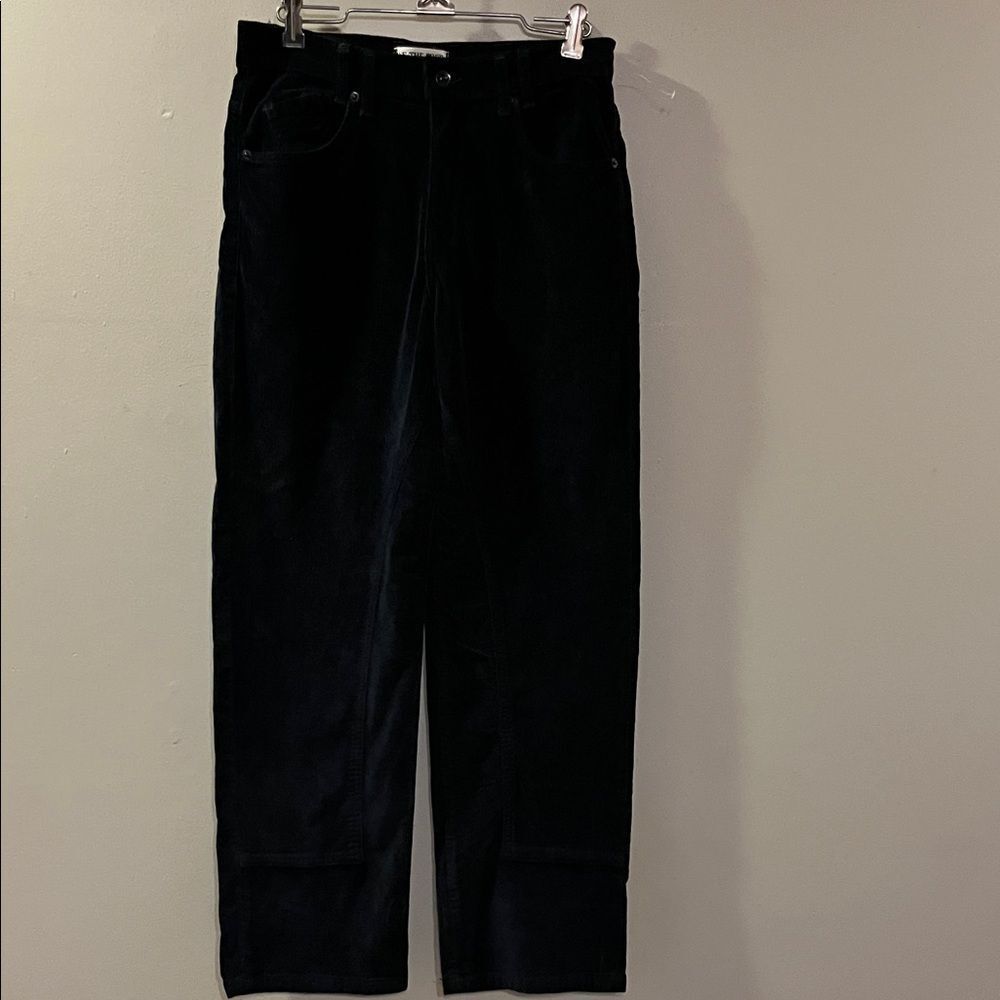Free People Women's Black Straight Leg Corduroys